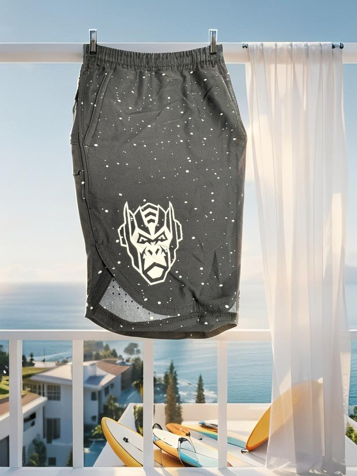 Luka Black Splatter Active Shorts