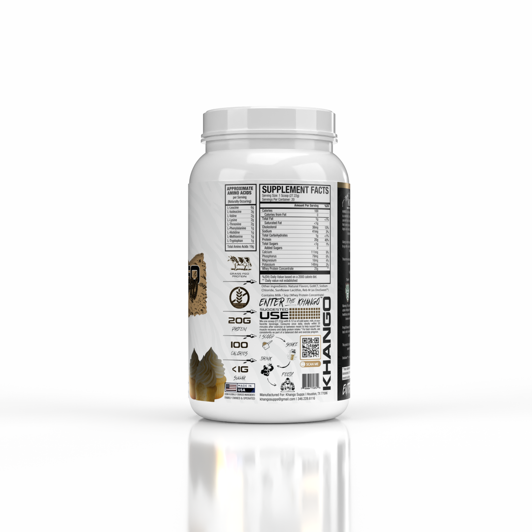 Khango® Pro Grass Fed Protein - Vanilla Cupcake