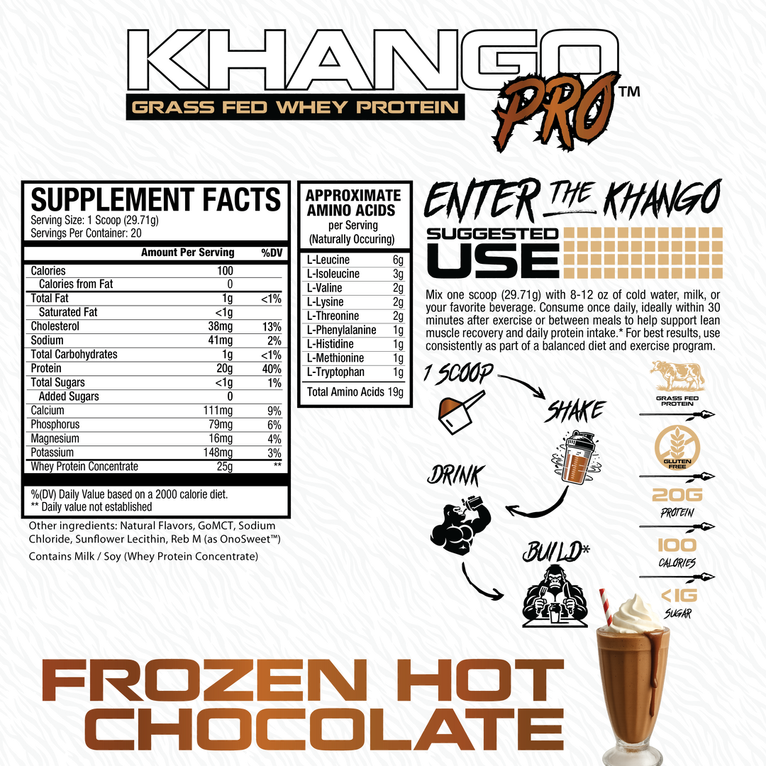 Khango® Pro Grass Fed Protein - Frozen Hot Chocolate