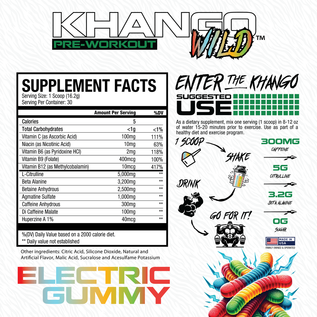 Khango® Wild Preworkout - Electric Gummy