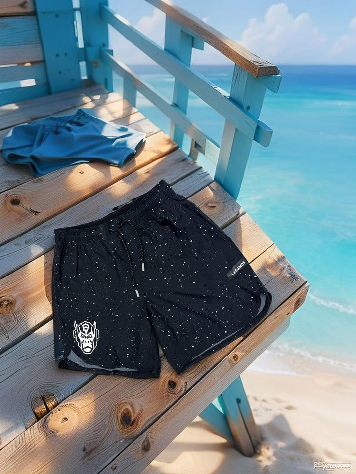 Luka Black Splatter Active Shorts